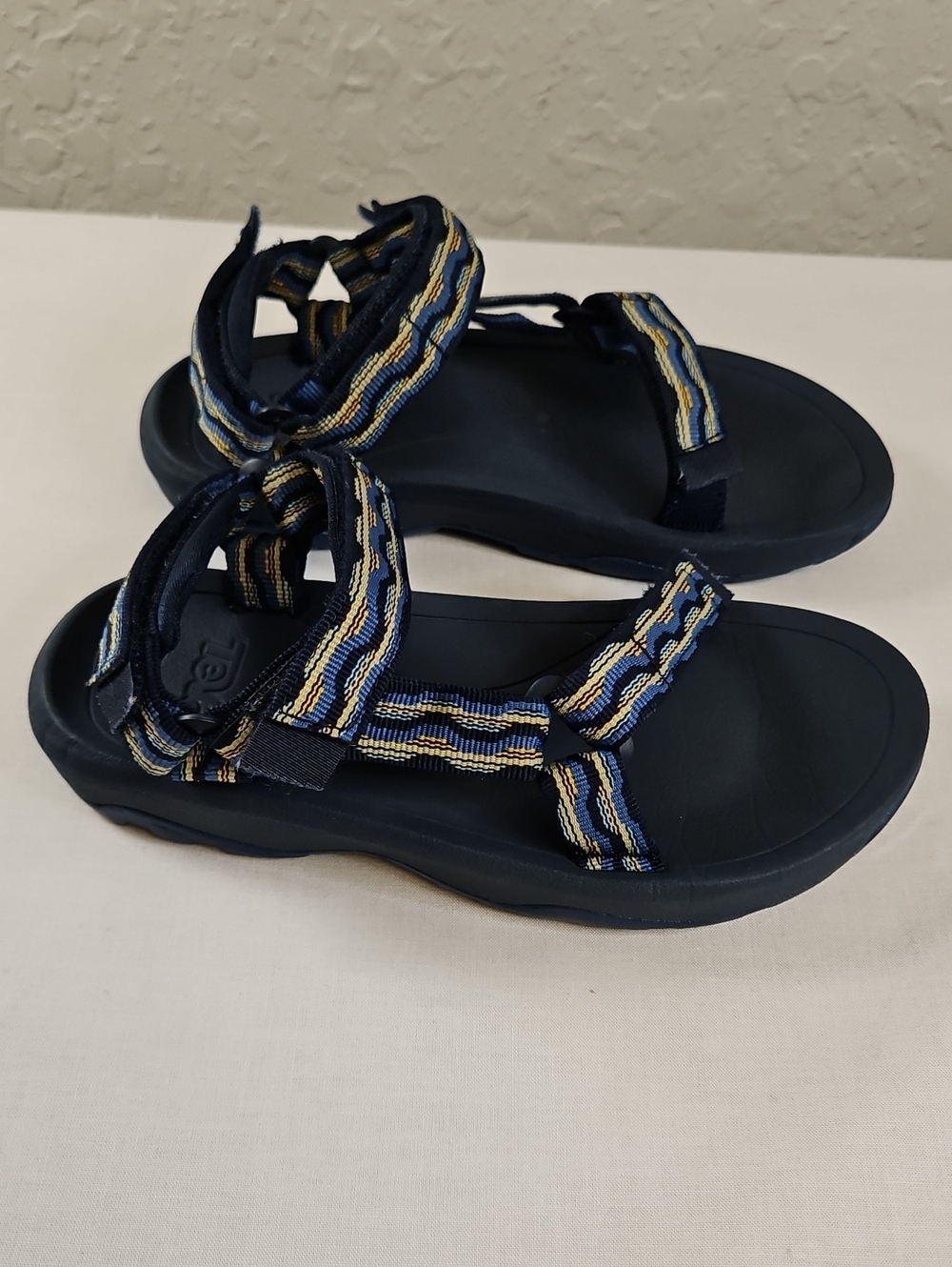 Teva Boys Blue/Yellow Striped Sport Sandals, Size 1